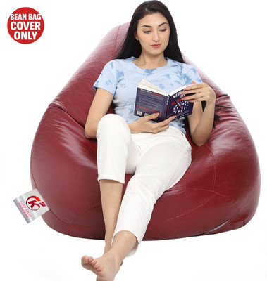 AVVANTO XXL Tear Drop Bean Bag Cover  (Without Beans)(Maroon)