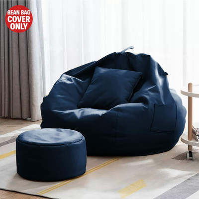 Gunj XXL Tear Drop Bean Bag Cover  (Without Beans)(Clear)