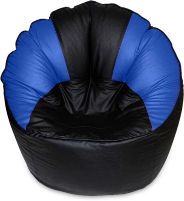 Beans Bag House XXXL Chair Bean Bag Cover  (Without Beans)(Blue, Black)