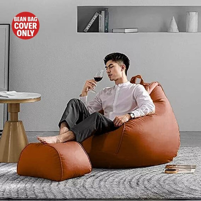 SHIRA 24 4XL Tear Drop Bean Bag Cover  (Without Beans)(Tan)