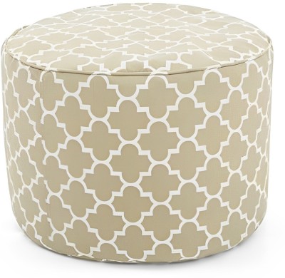 TXOR XL Pouffe Bean Bag Cover  (Without Beans)(Beige, White)