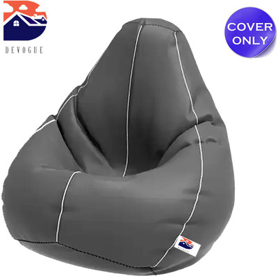 Devogue XXL Tear Drop Bean Bag Cover  (Without Beans)(Red)