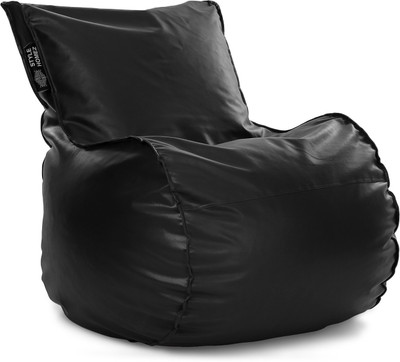 TXOR XXL MAMBO Lounger Bean Bag  With Bean Filling(Black)