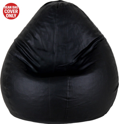 AVVANTO XXL Tear Drop Bean Bag Cover  (Without Beans)(Black)