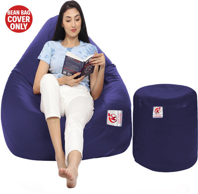 AVVANTO XXL Tear Drop Bean Bag Cover  (Without Beans)(Clear)