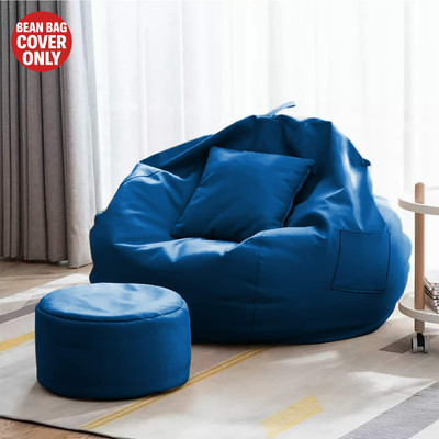 Coaster Shine XXL Tear Drop Bean Bag Cover  (Without Beans)(Blue)