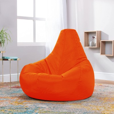 ShopSpree XXL Tear Drop Bean Bag Cover  (Without Beans)(Orange)