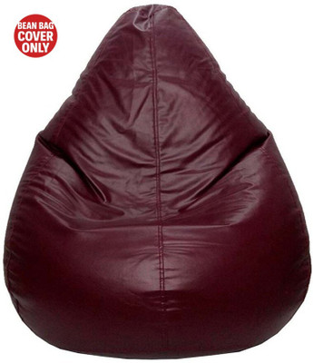 AVVANTO XXL Tear Drop Bean Bag Cover  (Without Beans)(Maroon)