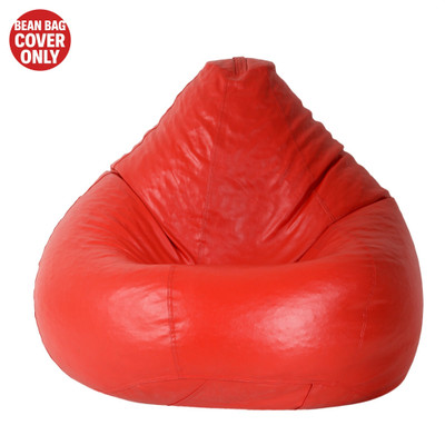 AVVANTO XXL Tear Drop Bean Bag Cover  (Without Beans)(Red)
