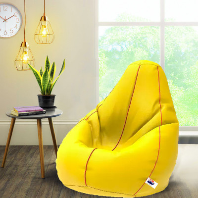 Devogue XXL Tear Drop Bean Bag Cover  (Without Beans)(Maroon, Black)