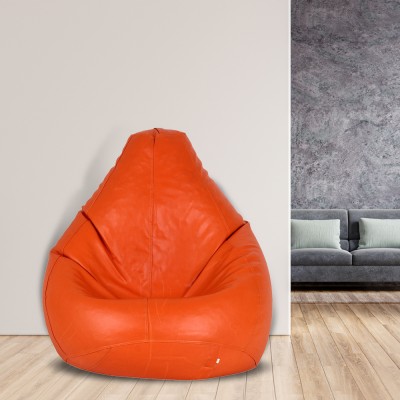 SHIRA 24 XXL Tear Drop Bean Bag Cover  (Without Beans)(Orange)