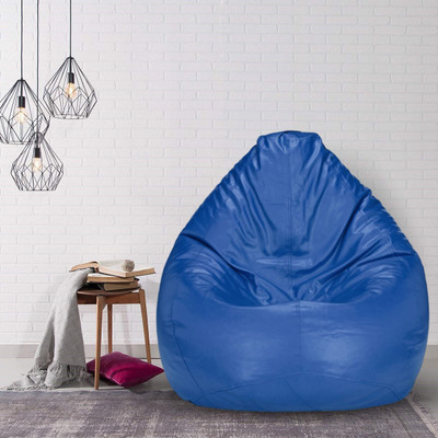 h0use DECoR XXL Tear Drop Bean Bag Cover  (Without Beans)(Blue)