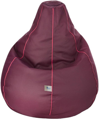 OHSTORE XXL Tear Drop Bean Bag Cover  (Without Beans)(Maroon)