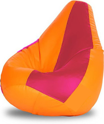 OHSTORE XXL Tear Drop Bean Bag Cover  (Without Beans)(Yellow)