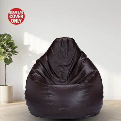 Gunj XXL Tear Drop Bean Bag Cover  (Without Beans)(Brown)