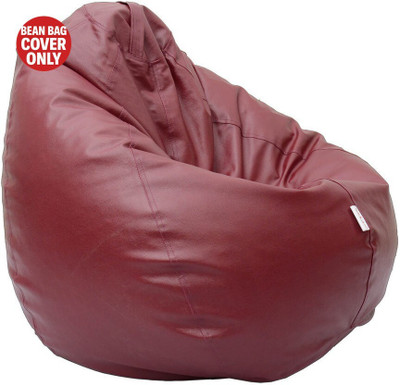 Relax XXL Tear Drop Bean Bag Cover  (Without Beans)(Maroon)