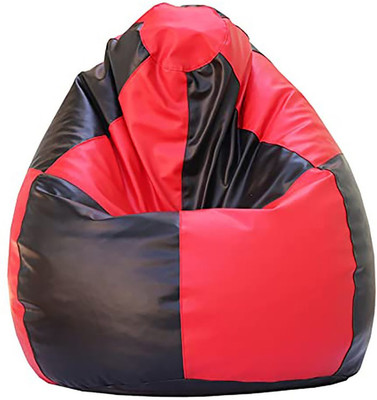 Devogue XXL Tear Drop Bean Bag Cover  (Without Beans)(Yellow, Black)