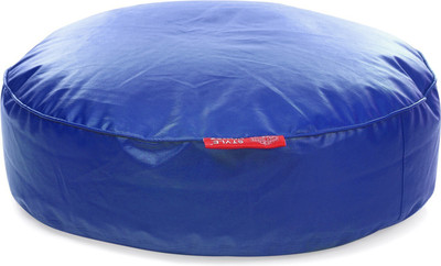 STYLE HOMEZ XXL Classic Round Floor Cushion Royal Bean Bag Footstool  With Bean Filling(Blue)