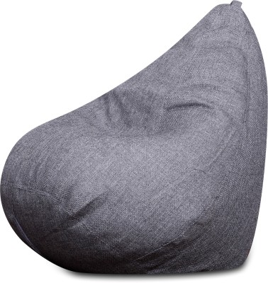 TXOR XL Tear Drop Bean Bag Cover  (Without Beans)(Grey)