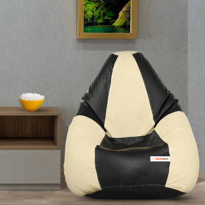 Beankart XXXL Bean Bag with Beans Teardrop Bean Bag  With Bean Filling(Multicolor)