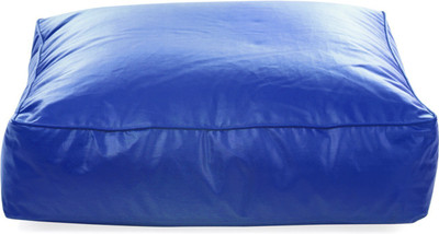 STYLE HOMEZ XXL Classic Square Floor Cushion Royal Bean Bag Footstool  With Bean Filling(Blue)