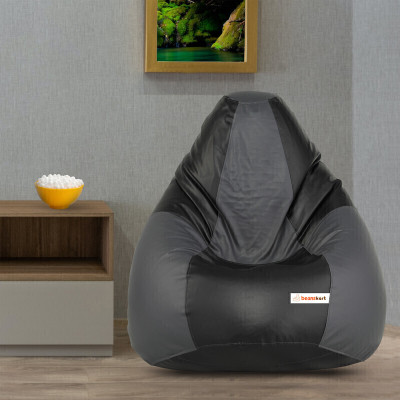 Beankart XXXL Bean Bag with Beans Teardrop Bean Bag  With Bean Filling(Multicolor)