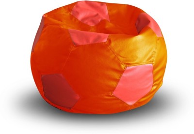 TXOR XXL Tear Drop Bean Bag Cover  (Without Beans)(Orange, Red)