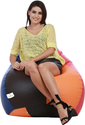 STAR XXL Classic Multi Color Filled with Beans Teardrop Bean Bag  With Bean Filling(Multicolor)