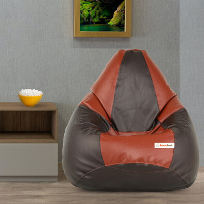 Beankart XXXL Bean Bag with Beans Teardrop Bean Bag  With Bean Filling(Multicolor)