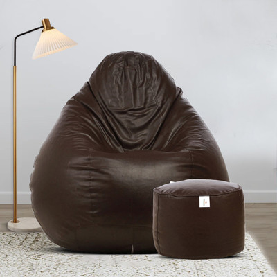 STAR XXL Teardrop Bean Bag  With Bean Filling(Brown)