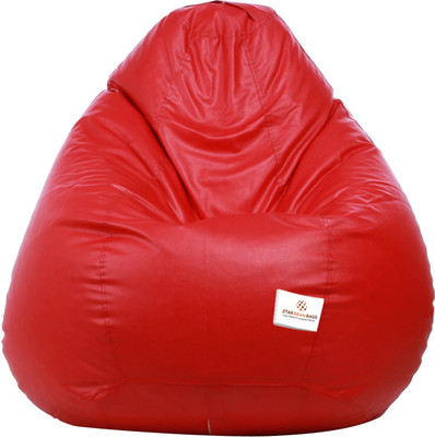 STAR XXL Filled with Beans Teardrop Bean Bag  With Bean Filling(Red)