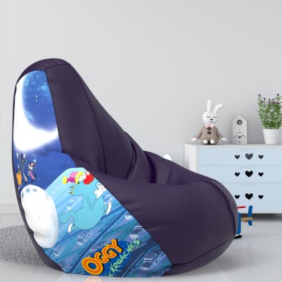 ComfyBean XXL Oggy Teardrop Bean Bag  With Bean Filling(Indigo)