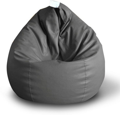 STYLE HOMEZ XXL Classic Teardrop Bean Bag  With Bean Filling(Grey)