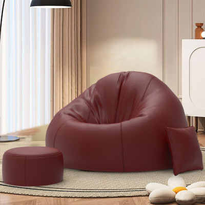 ComfyBean 4XL Premium, Designer - LeisureSofa Lounge With Free Cushion and Puffy-Maroon Teardrop Bean Bag  With Bean Filling(Maroon)