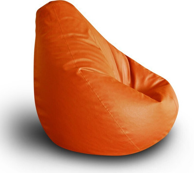 STYLE HOMEZ XXL Classic Teardrop Bean Bag  With Bean Filling(Orange)