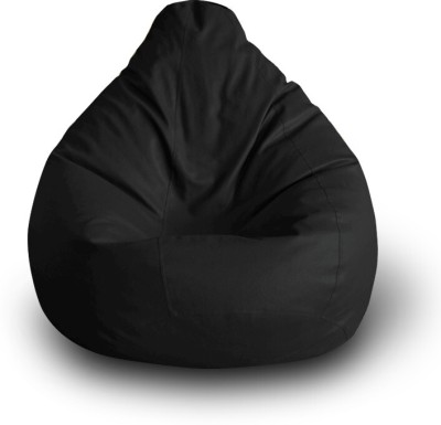 TXOR XXL Tear Drop Bean Bag Cover  (Without Beans)(Black)