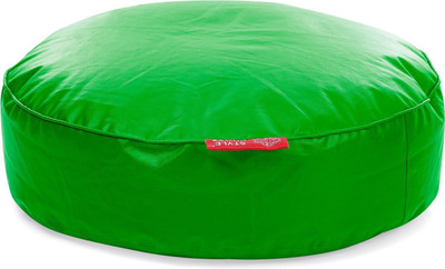 STYLE HOMEZ XXL Classic Round Floor Cushion Bean Bag Footstool  With Bean Filling(Green)