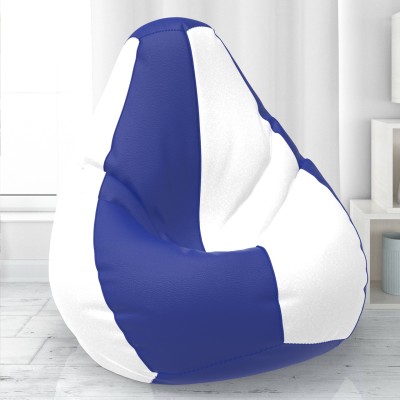 ComfyBean 4XL Lazy Sack Teardrop Bean Bag  With Bean Filling(Blue, White)