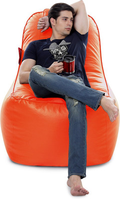 STYLE HOMEZ XXXL Video Rocker Lounger Bean Bag  With Bean Filling(Orange)