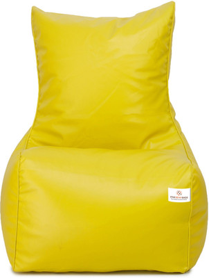 STAR XXXL Star Chair Style Filled with Beans Teardrop Bean Bag  With Bean Filling(Yellow)