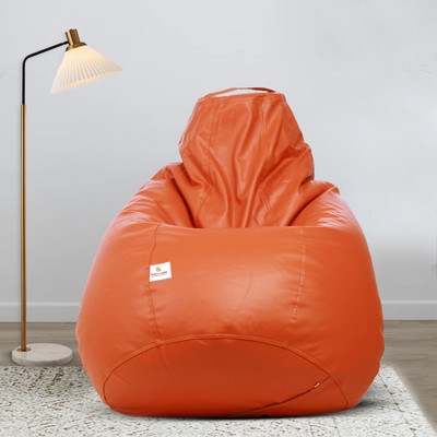 STAR XXL Classic Filled with Beans Teardrop Bean Bag  With Bean Filling(Orange)