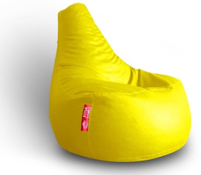 STYLE HOMEZ XXL Gamer Teardrop Bean Bag  With Bean Filling(Yellow)