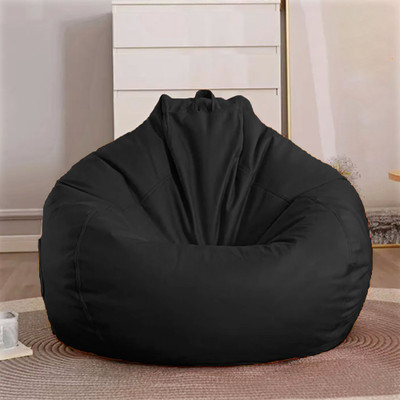 STAR 4XL Filled with Beans Teardrop Bean Bag  With Bean Filling(Black)