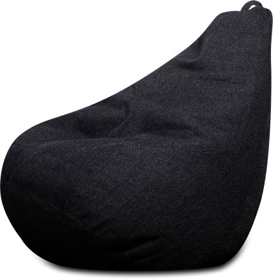 TXOR 4XL Tear Drop Bean Bag Cover  (Without Beans)(Black)