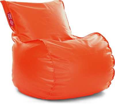 TXOR XXL MAMBO Lounger Bean Bag  With Bean Filling(Orange)