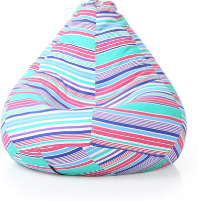 STYLE HOMEZ XXL Classic Cotton Canvas Printed Teardrop Bean Bag  With Bean Filling(Multicolor)