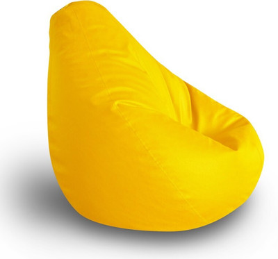 STYLE HOMEZ XXL Classic Teardrop Bean Bag  With Bean Filling(Yellow)