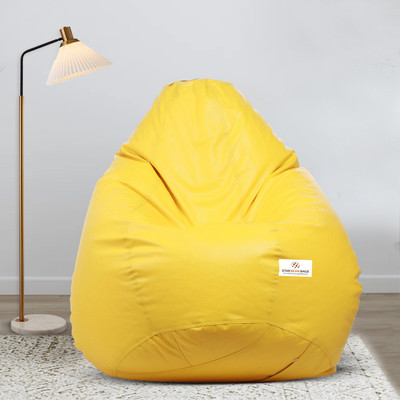 STAR XXXL Classic Teardrop Bean Bag  With Bean Filling(Yellow)