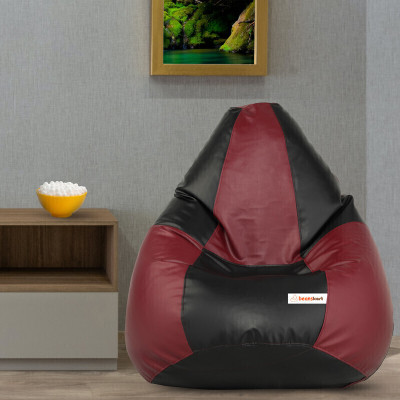 Beankart XXXL Bean Bag with Beans Teardrop Bean Bag  With Bean Filling(Multicolor)