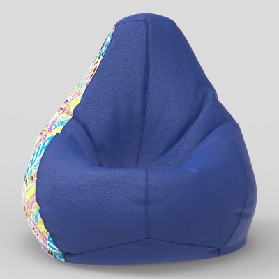 Beannie 4XL Guru and Bhole Teardrop Bean Bag  With Bean Filling(Blue)